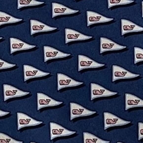 Vineyard Vines Men's Tied To A Cause Sea Splash Whale Logo Silk Tie New - Picture 7 of 8